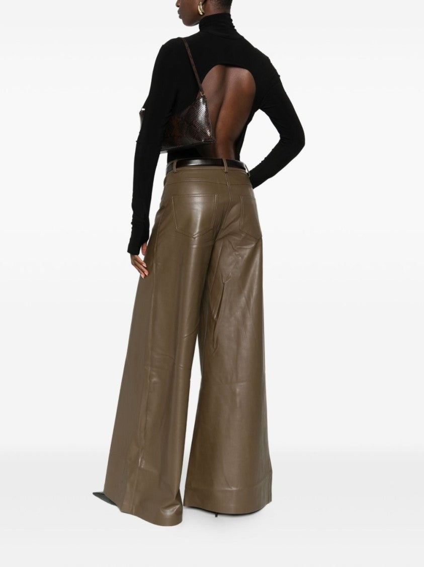 Norma Kamali Fitted Long-Sleeve Top With High Neckline