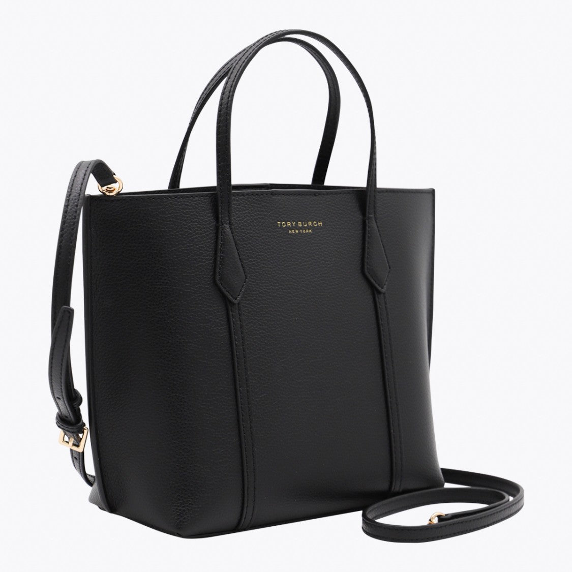 Tory Burch Black Leather Small Perry Tote