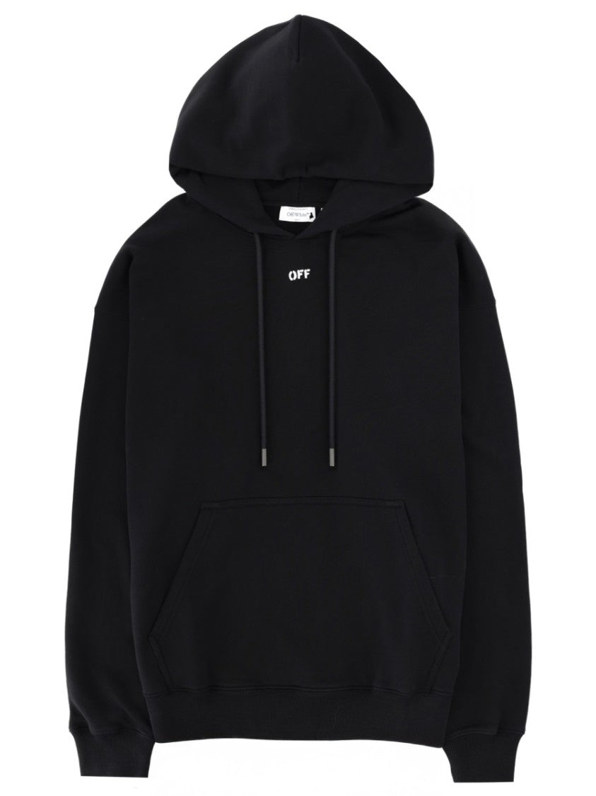 Off-White Black Chest Logo Back Graphic Hoodie