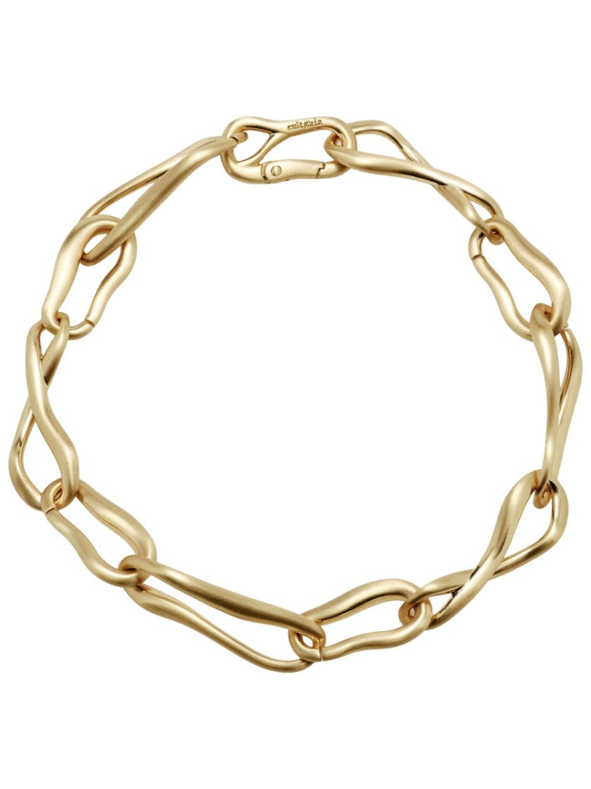 Cult Gaia Irregular Links Brass Plated Necklace