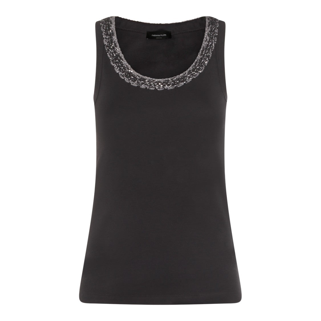 Fabiana Filippi Navy Cotton Top