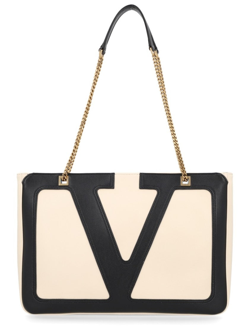 Valentino Garavani Black Viva Superstar Leather Tote Bag