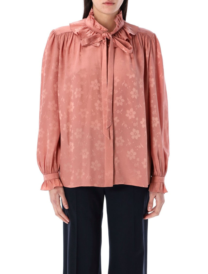 Chloé Silk Jaquard Blouse