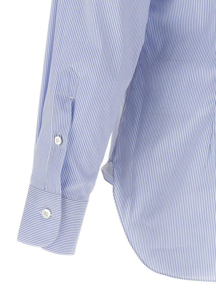 Barba Slim Fit Striped Cotton Poplin Shirt