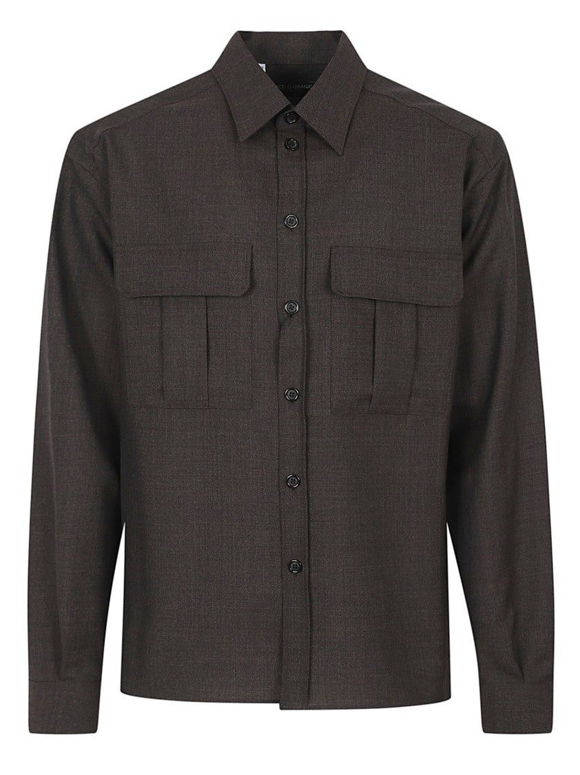 Dolce & Gabbana Structured Multicolor Wool Shirt