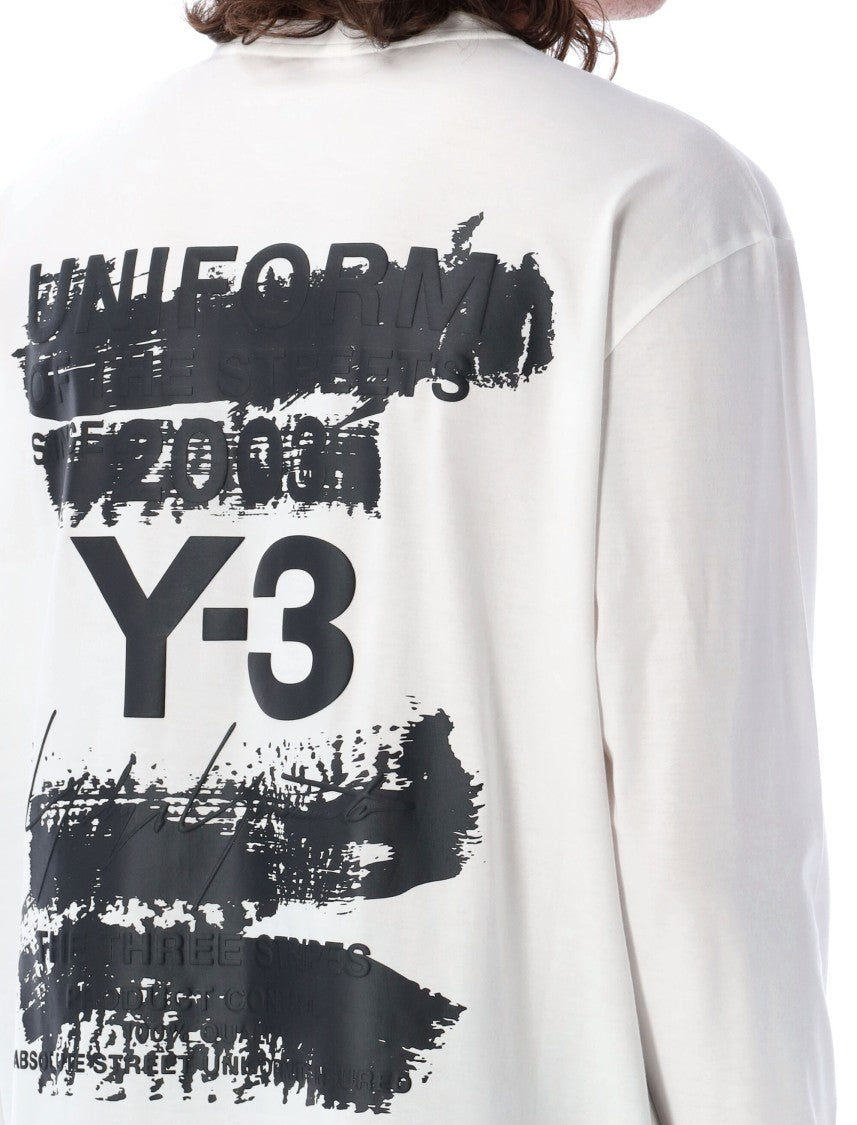 Y-3 Graphic Logo T-Shirt With Striking Back Design