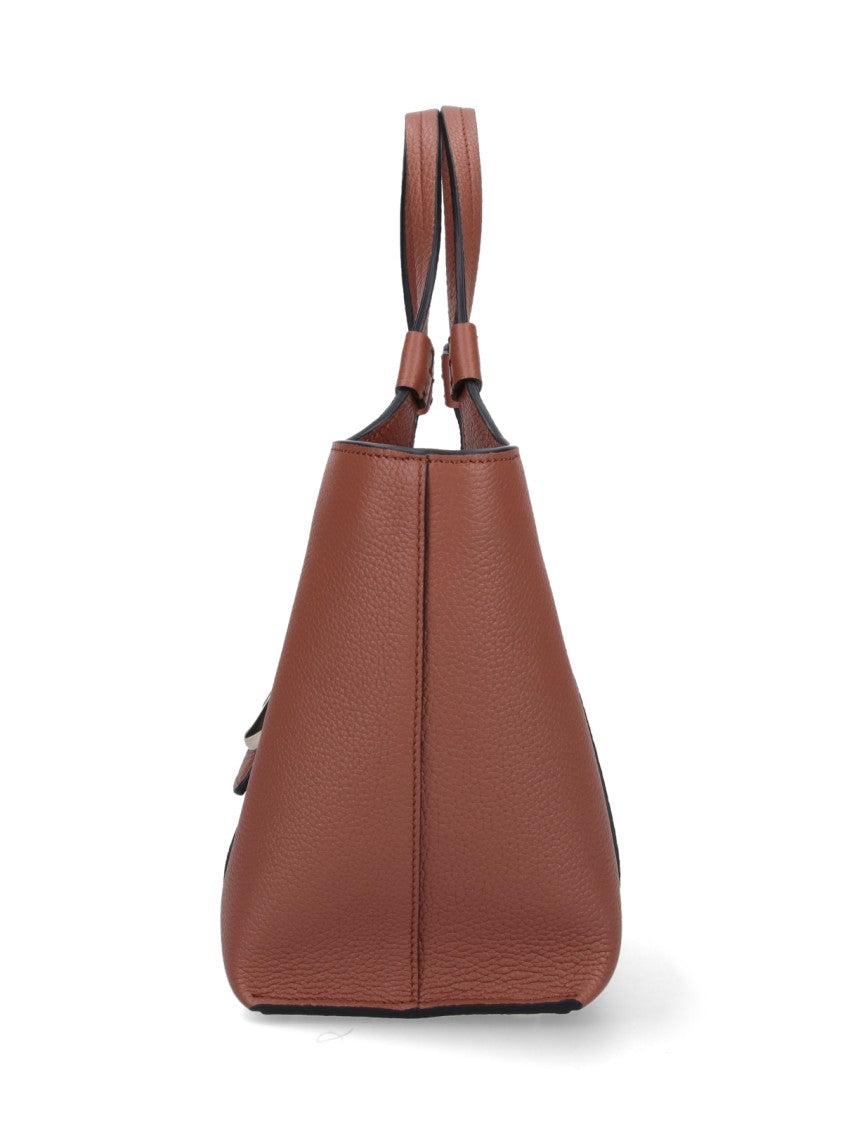 Roger Vivier Mini Tote Bag With Iconic Gold Buckle