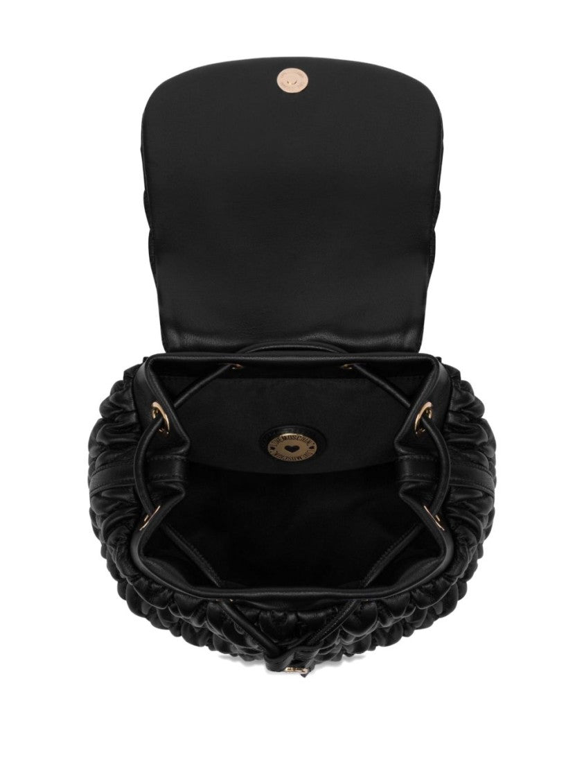 Love Moschino Quilted Black Bucket Bag