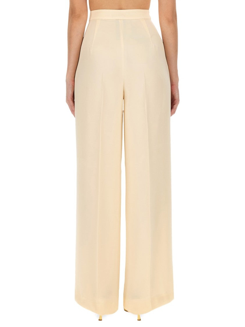 Max Mara Silk Pants With Regular Fit And Refined Drape