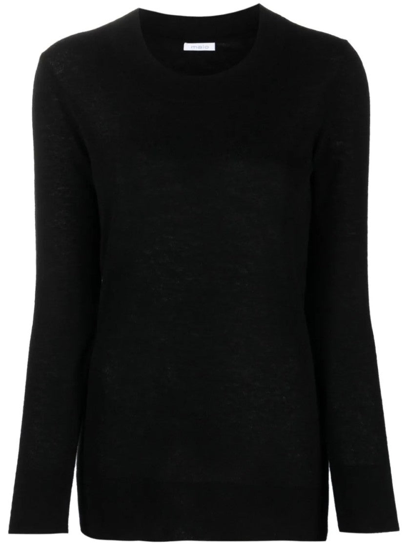 Malo Refined Crew Neck Sweater In Italian Wool