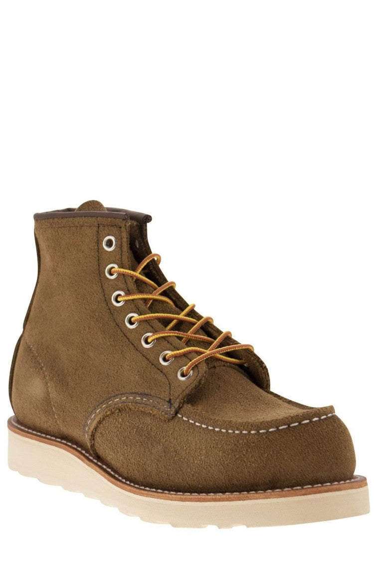 Red Wing Brown Suede Moc Toe Flat Shoes