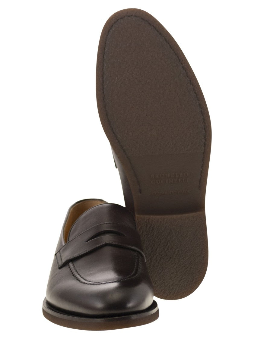 Brunello Cucinelli Calfskin Penny Loafer