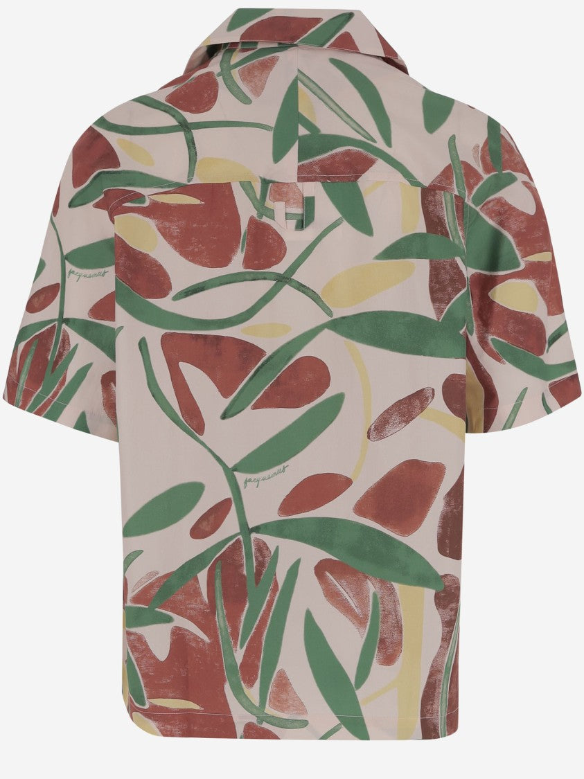 Jacquemus Fonccio Cotton Shirt With Abstract Vegetable Print