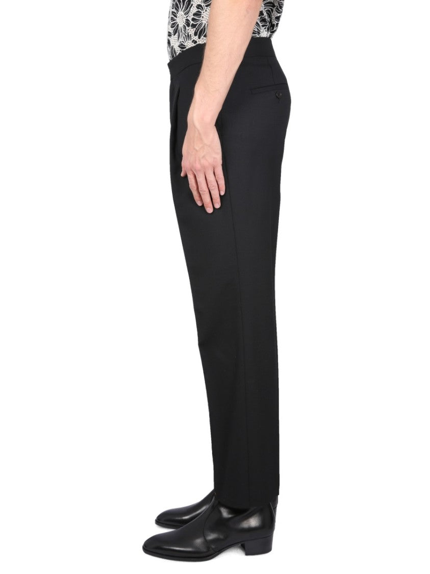 Sunflower Tailored Black Pants With Pleated Design