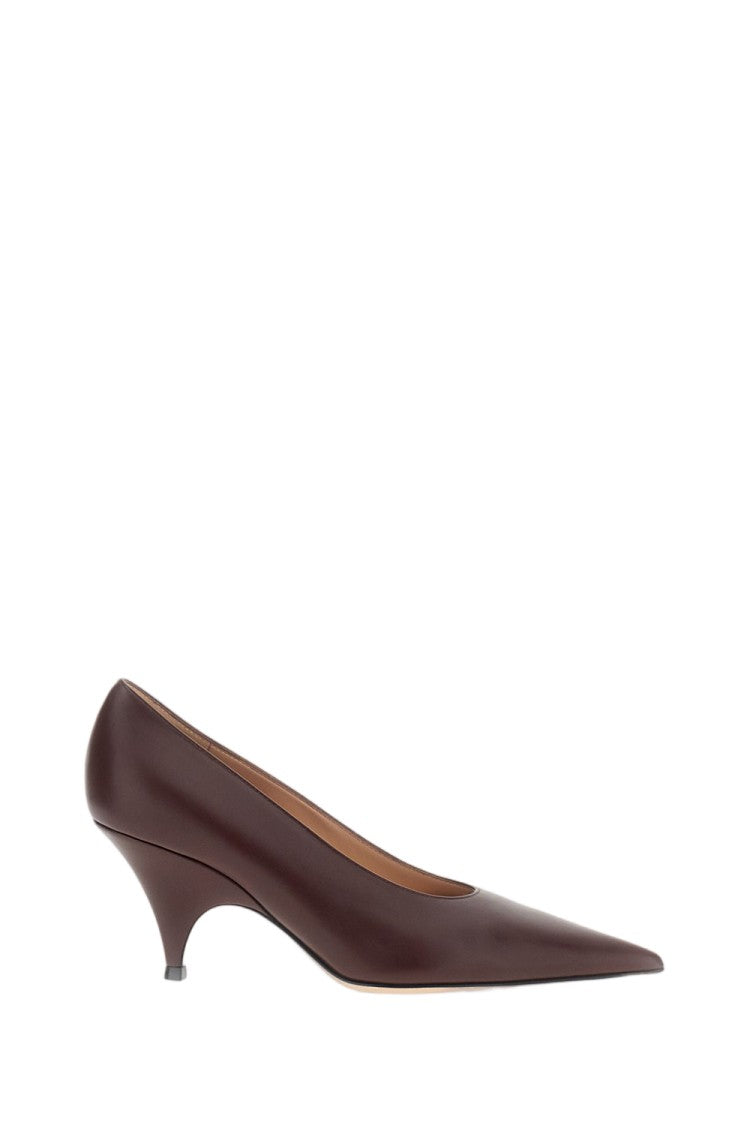 Gianvito Rossi Burgundy Sofia Calf Leather Pumps