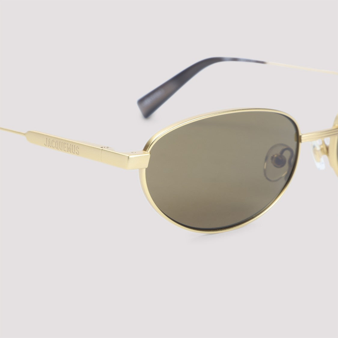 Jacquemus Oval Lens Sunglasses With Metallic Stainless Steel Frame