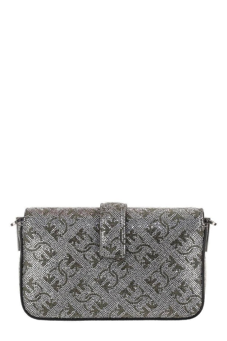 Pinko Modern Minimalist Silver Bag With Reflective Surface