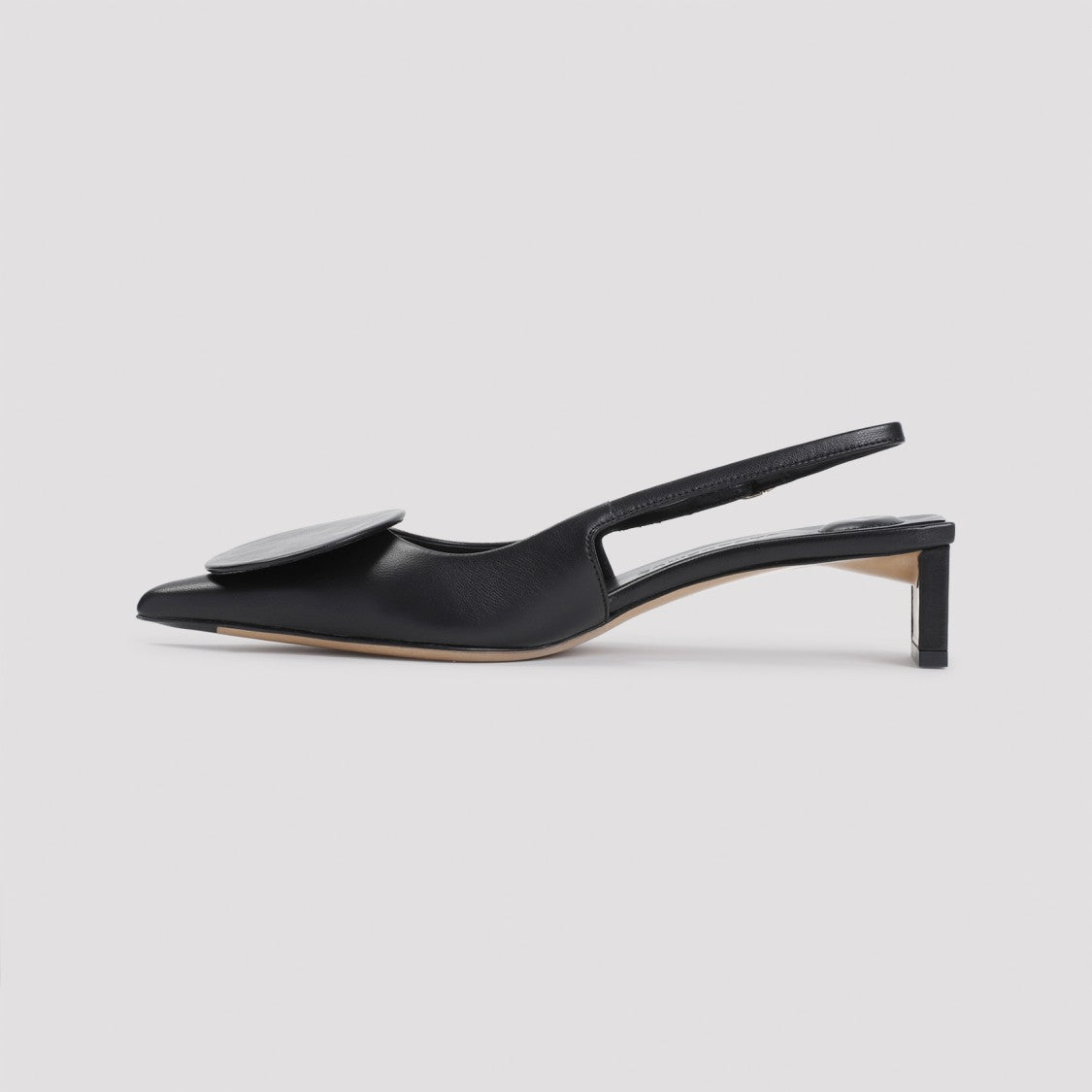 Jacquemus Pointed Toe Pumps With Geometric Embellishments