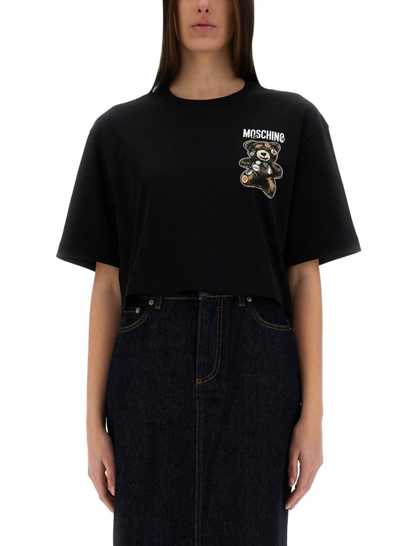 Moschino "Teddy Bear" Cropped T-Shirt