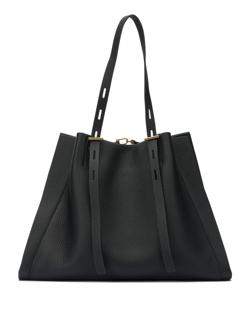 Minobossi Textured Leather Shoulder Bag