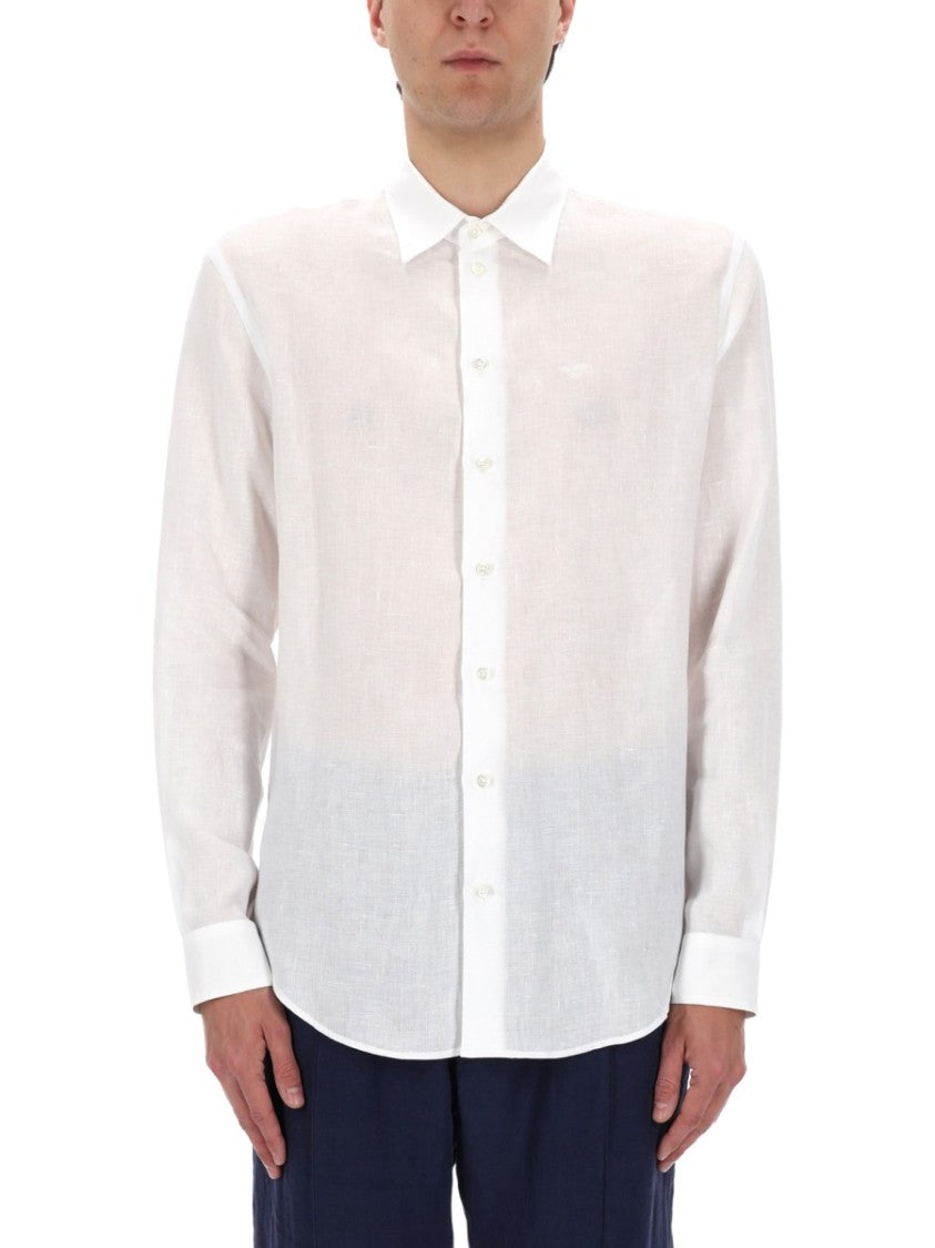 Emporio Armani Pointed Collar Left Chest Shirt