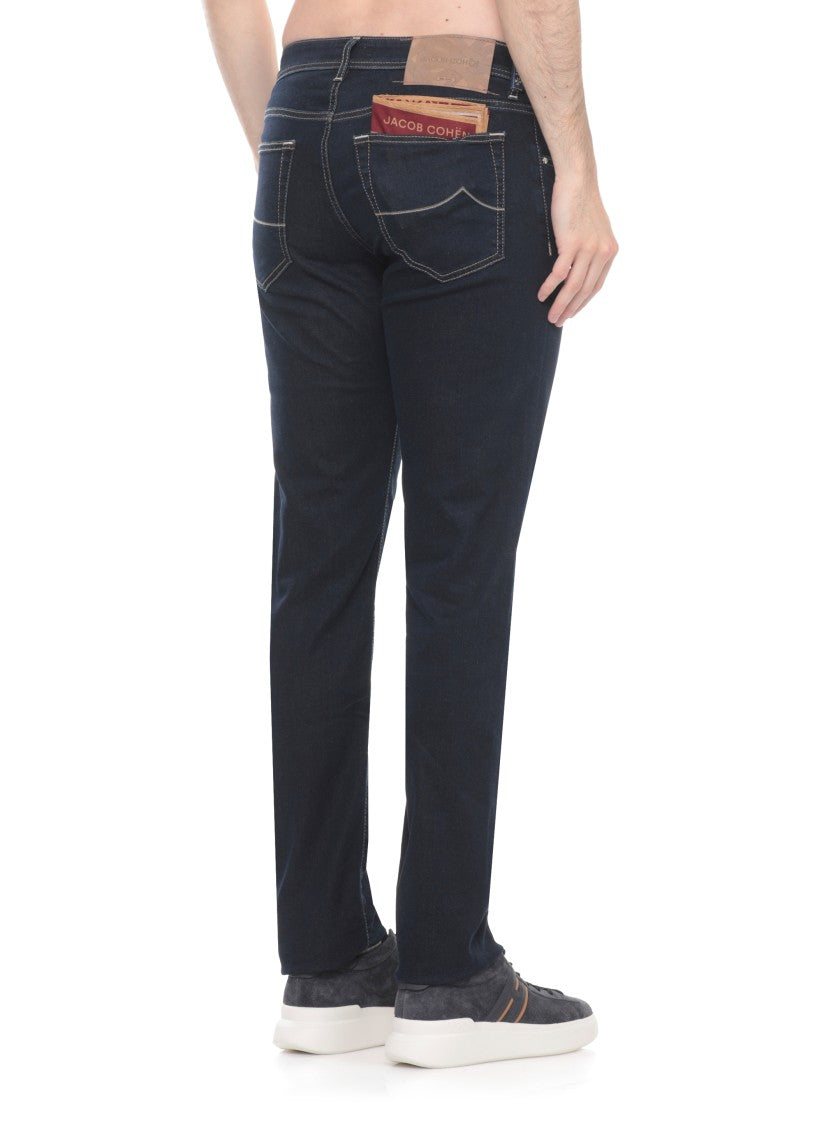 Jacob Cohen Blue Nick Slim Cotton Jeans