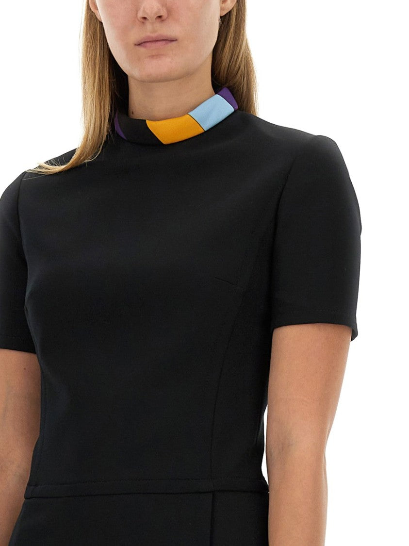 Pucci Cady Dress With Colorful Patterned Collar