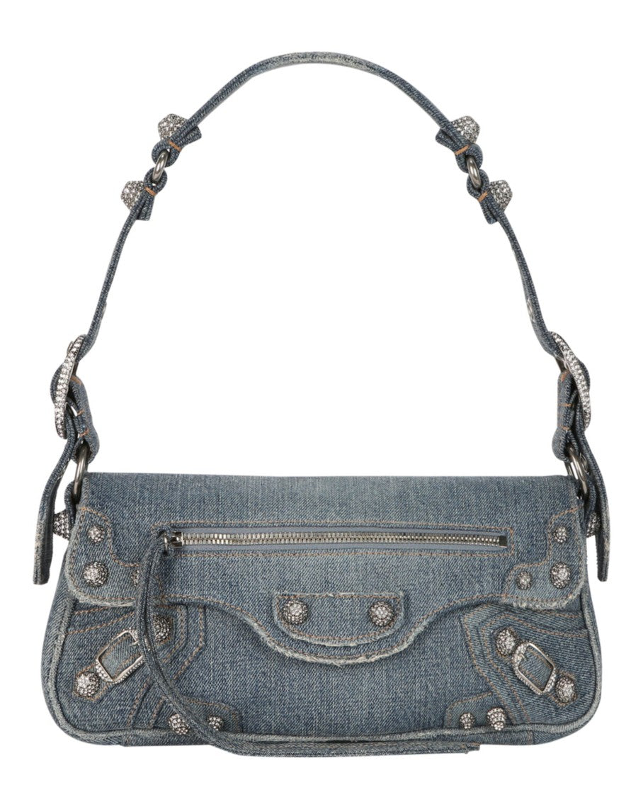 Balenciaga Small Le Cagole Sling Shoulder Bag In Denim