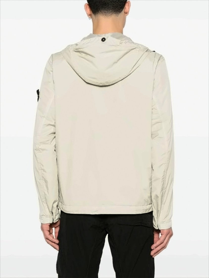 Stone Island Minimalistic Nylon Jacket With Adjustable Hood