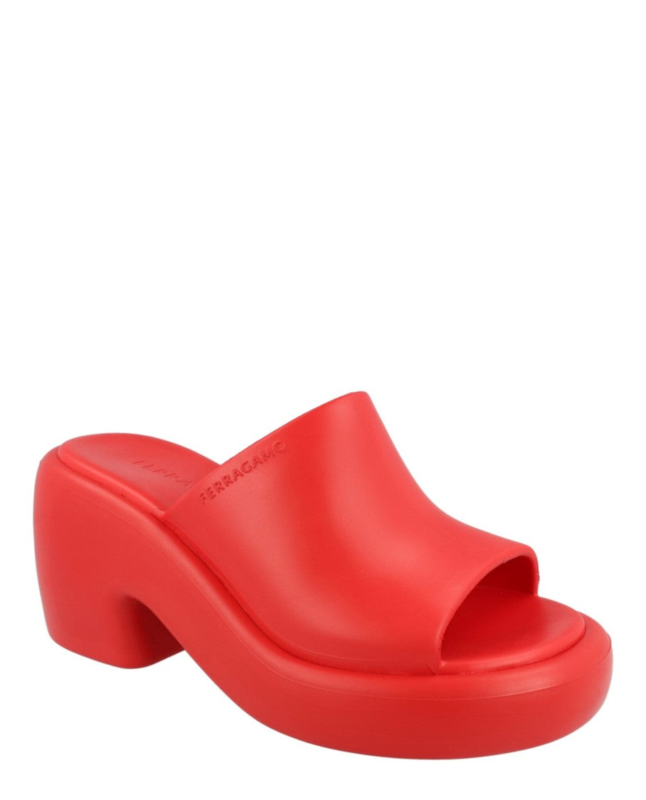 Ferragamo Rubber Deva Slides