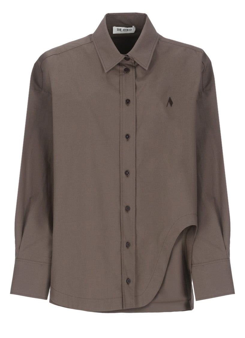The Attico Brown Cotton Shirt