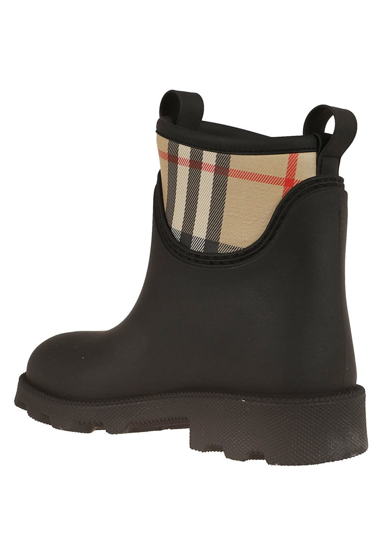 Burberry Marsh Stamp Low Check Rubber-Nylon Rain Boots