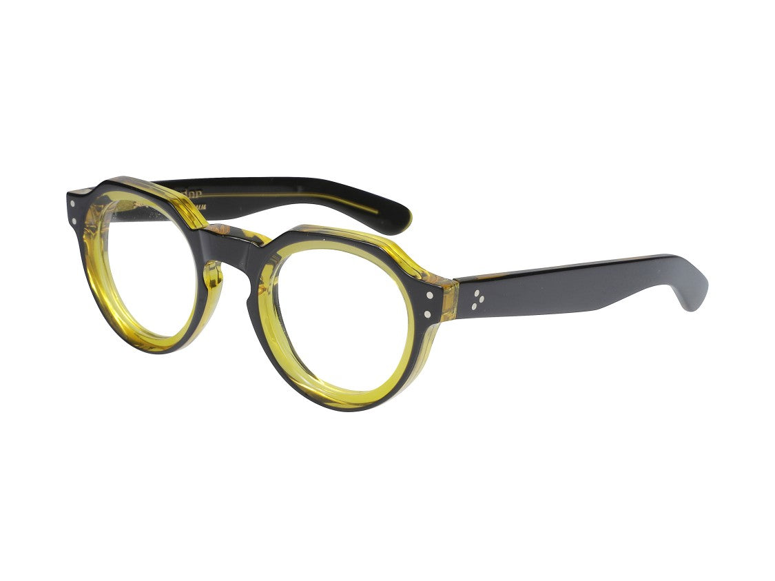 Kador Yellow Spike Round Eyeglasses