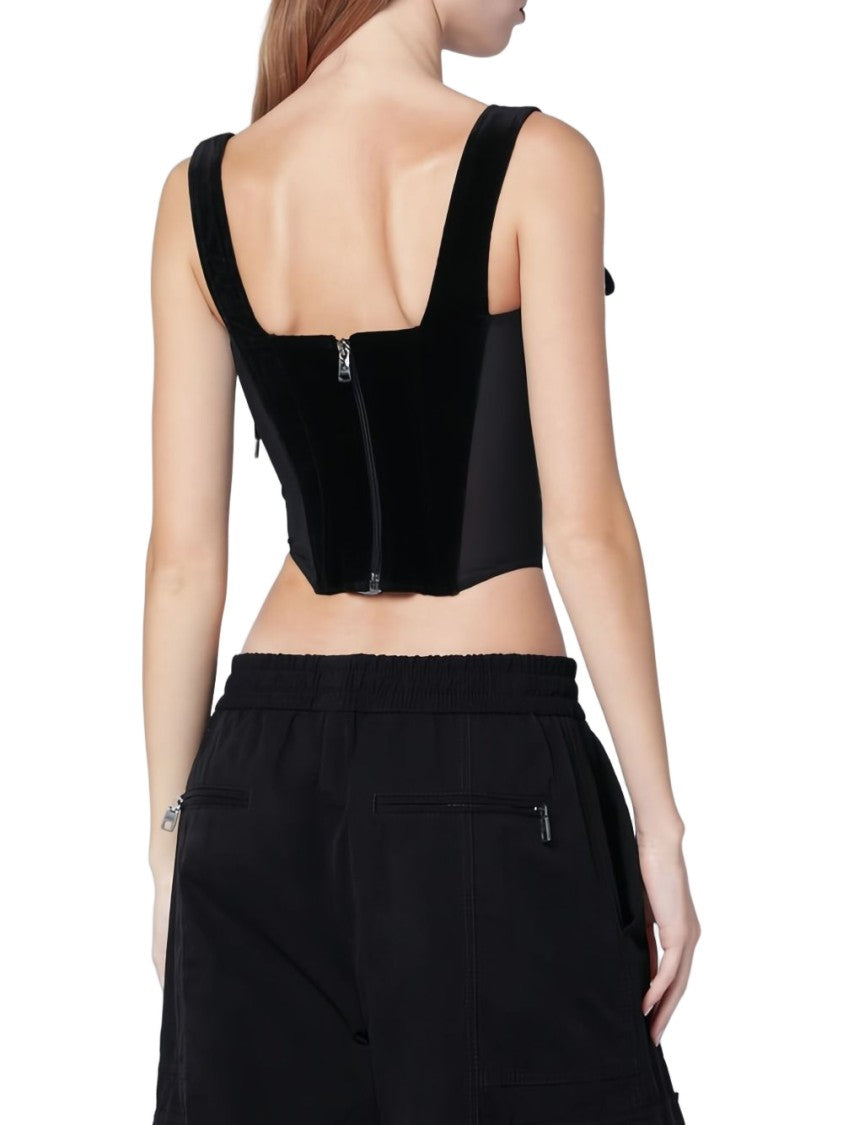 Vivienne Westwood Square Neck Velvet Panel Top
