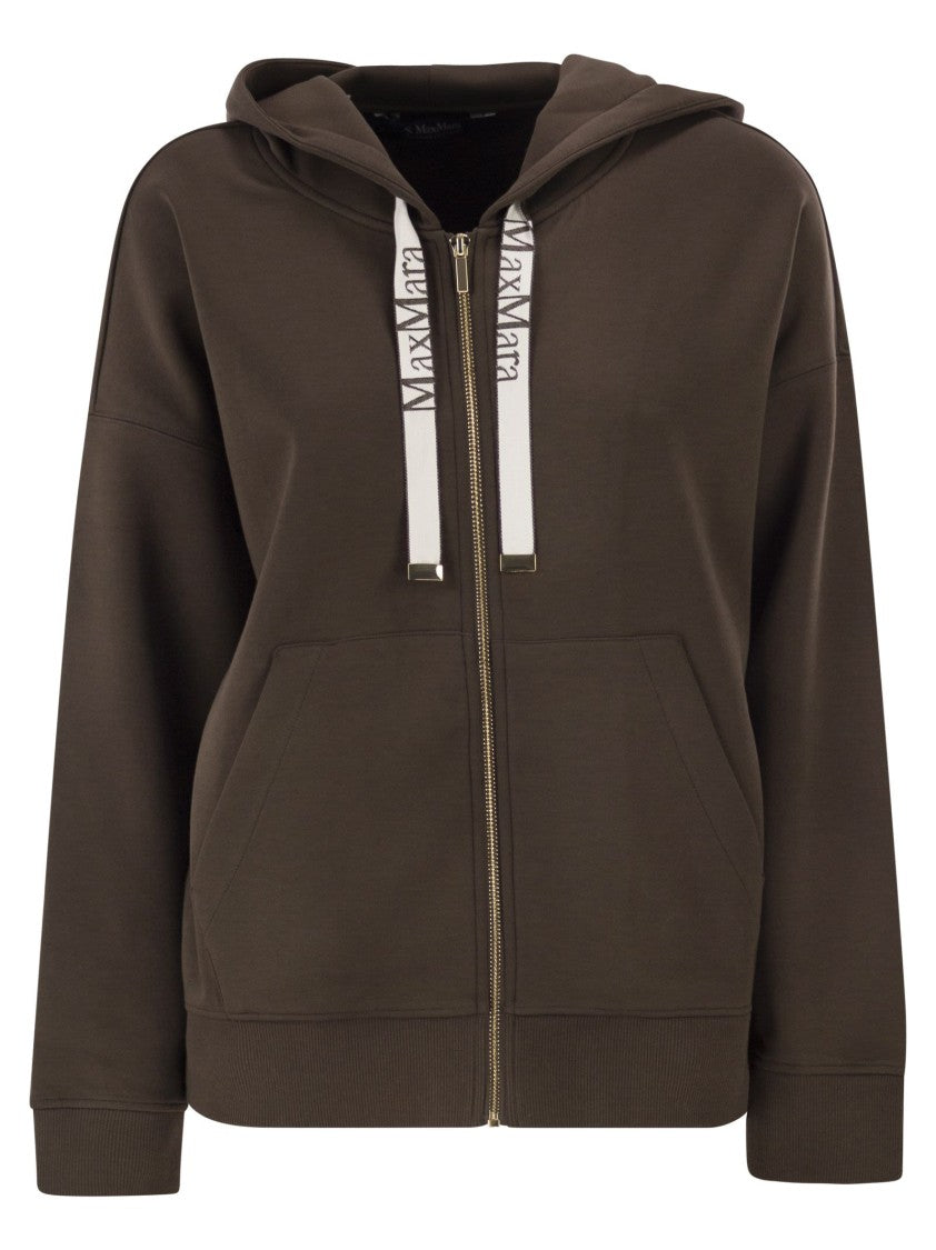 Max Mara Smmjour - Technical Jersey Zip-Up Sweatshirt