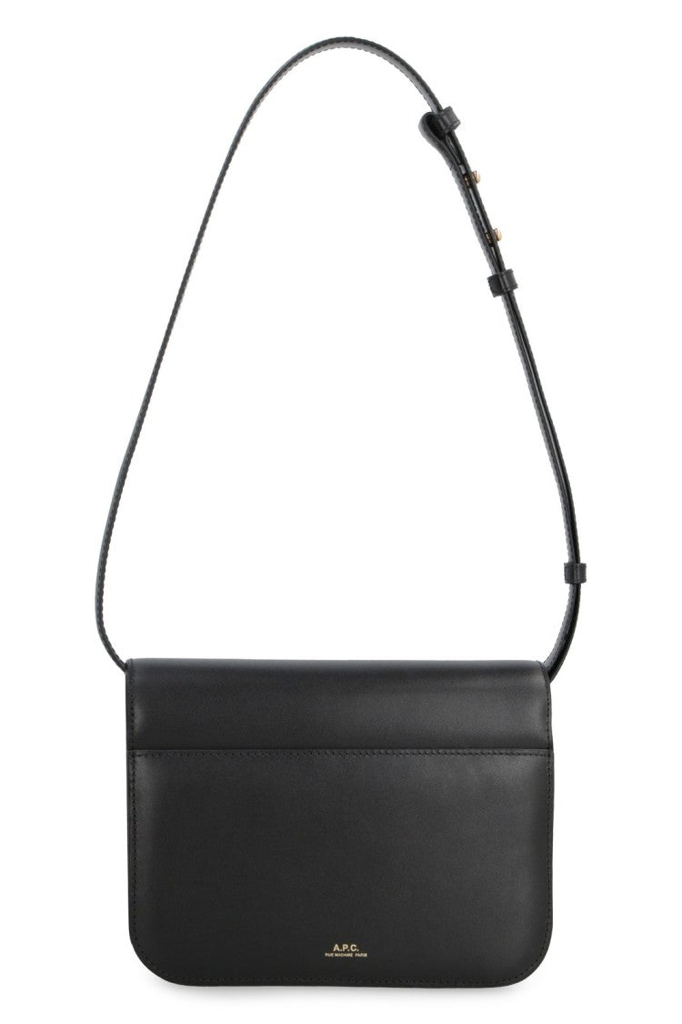 A.P.C. Structured Smooth Leather Shoulder Bag
