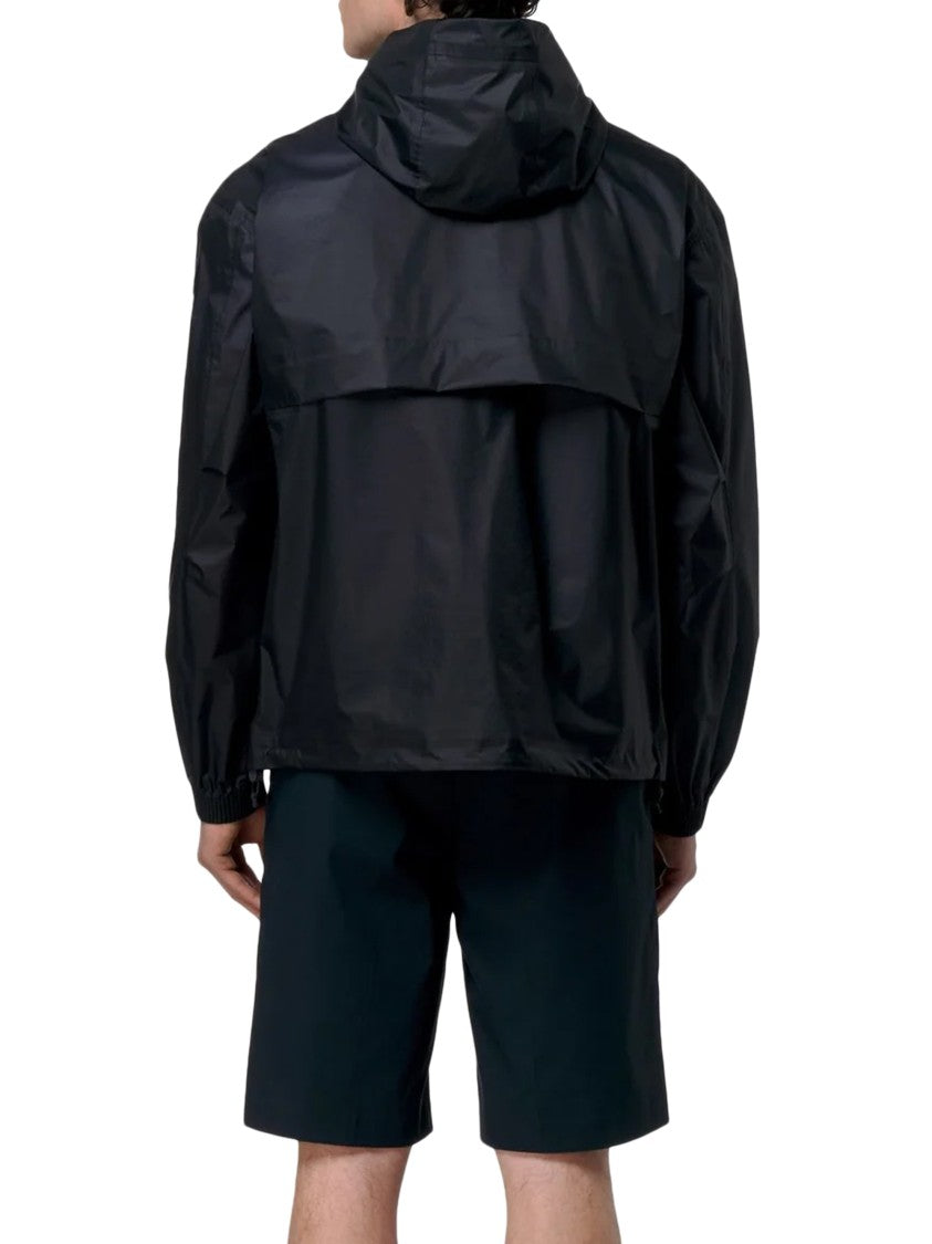K-Way Lightweight Multi-Pocket Jacket With Hood And Zipper Closure