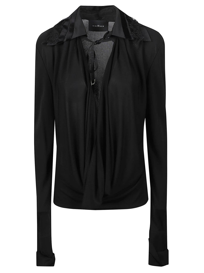 John Richmond Black Sattivi Viscose Blouse