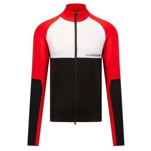 J Lindeberg Color-Blocked High Collar Jacket With Full Zipper