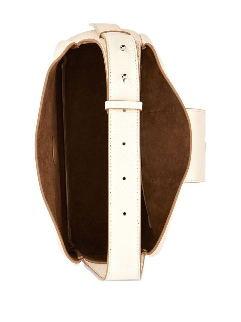 Hogan Textured Calf Leather Handbag With H-Clasp And Tassel Detail