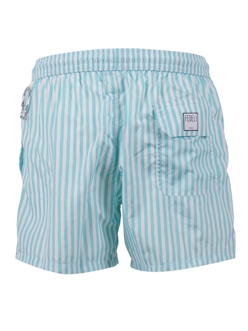 Fedeli Vertical Stripe Woven Swim Shorts