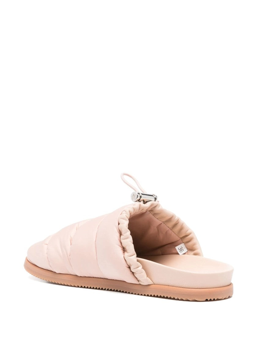 Moncler Black Mon Pocket Quilted Nylon Mules
