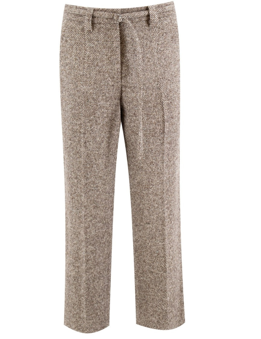 Brunello Cucinelli Wide Silhouette Cropped Trousers