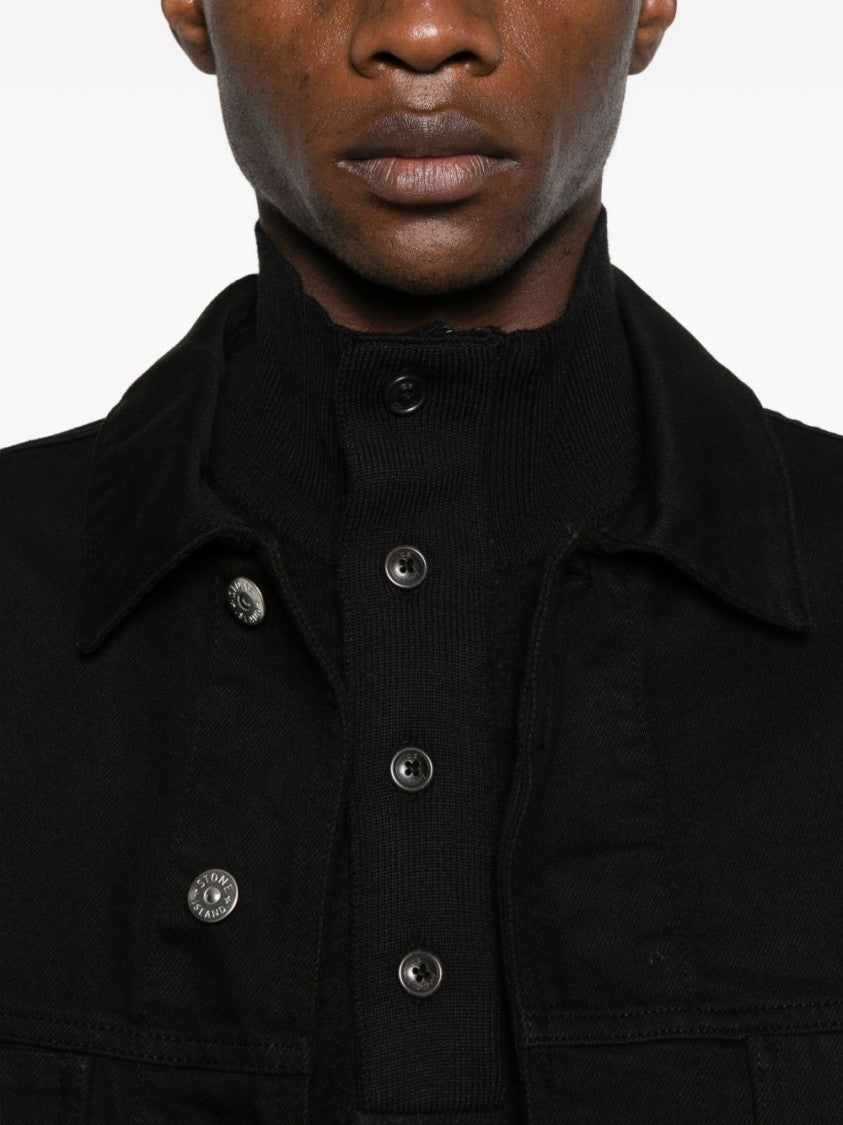 C.P. Company High Collar Pullover With Buttoned Placket