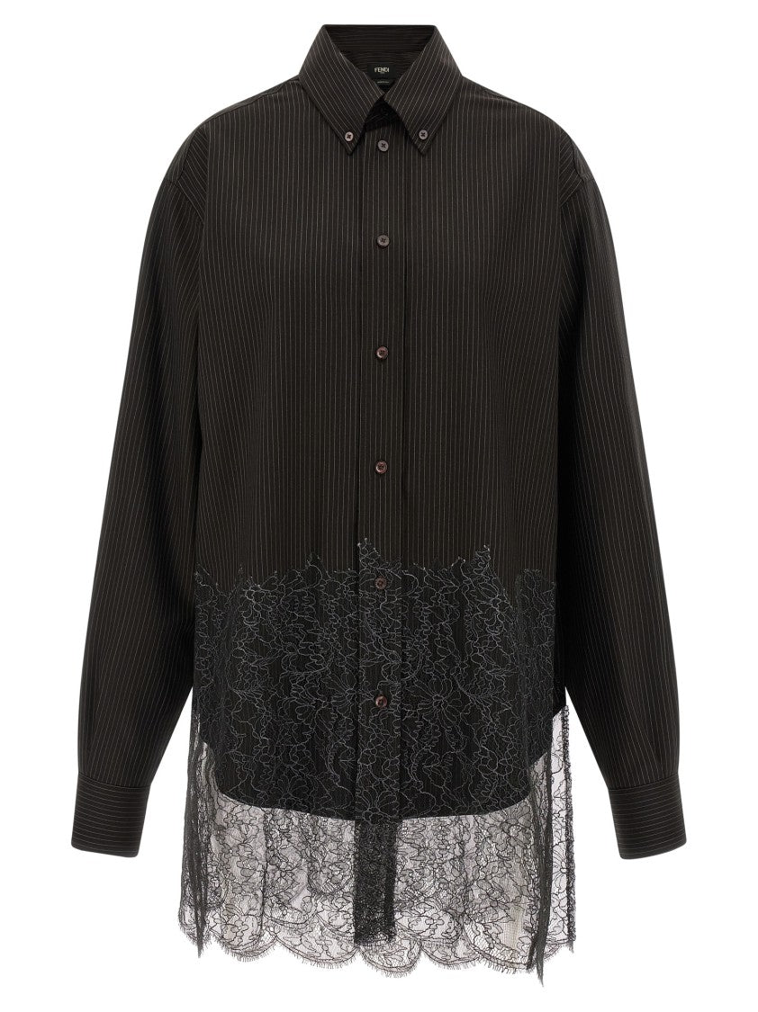 Fendi Wool And Lace Shirt