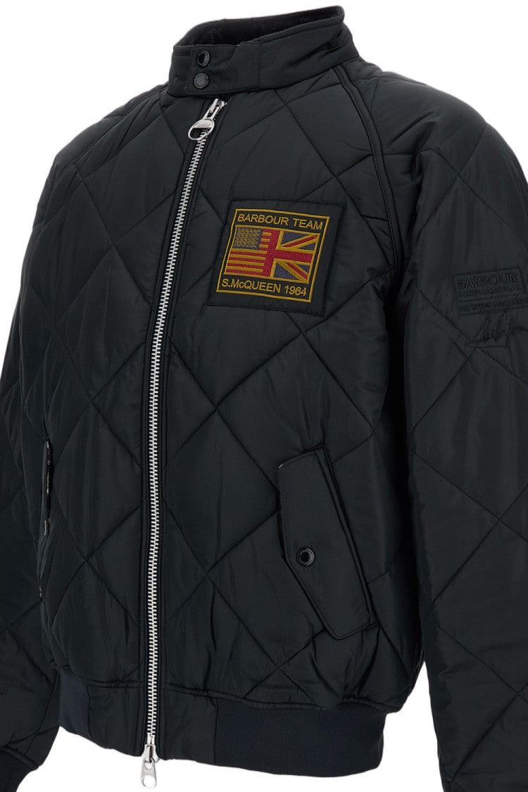 Barbour Black Merchant Box-Quilted Zip Jacket