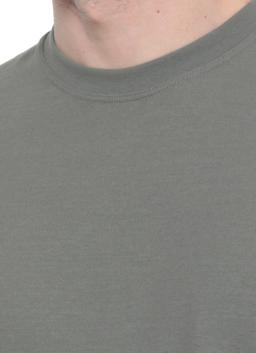 Zanone Sage Green Cotton Crewneck T-Shirt