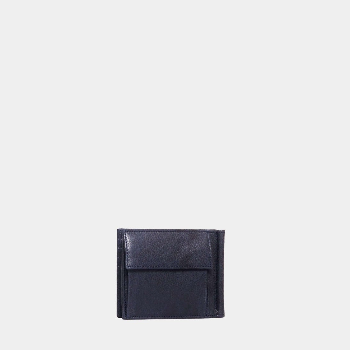 Orciani Money Holder With Pocket In Blue Leather
