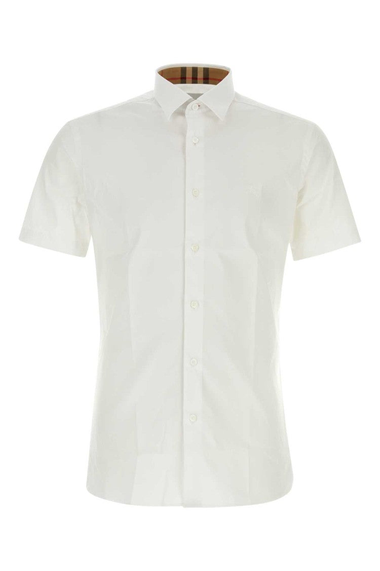 Burberry White Stretch Poplin Shirt