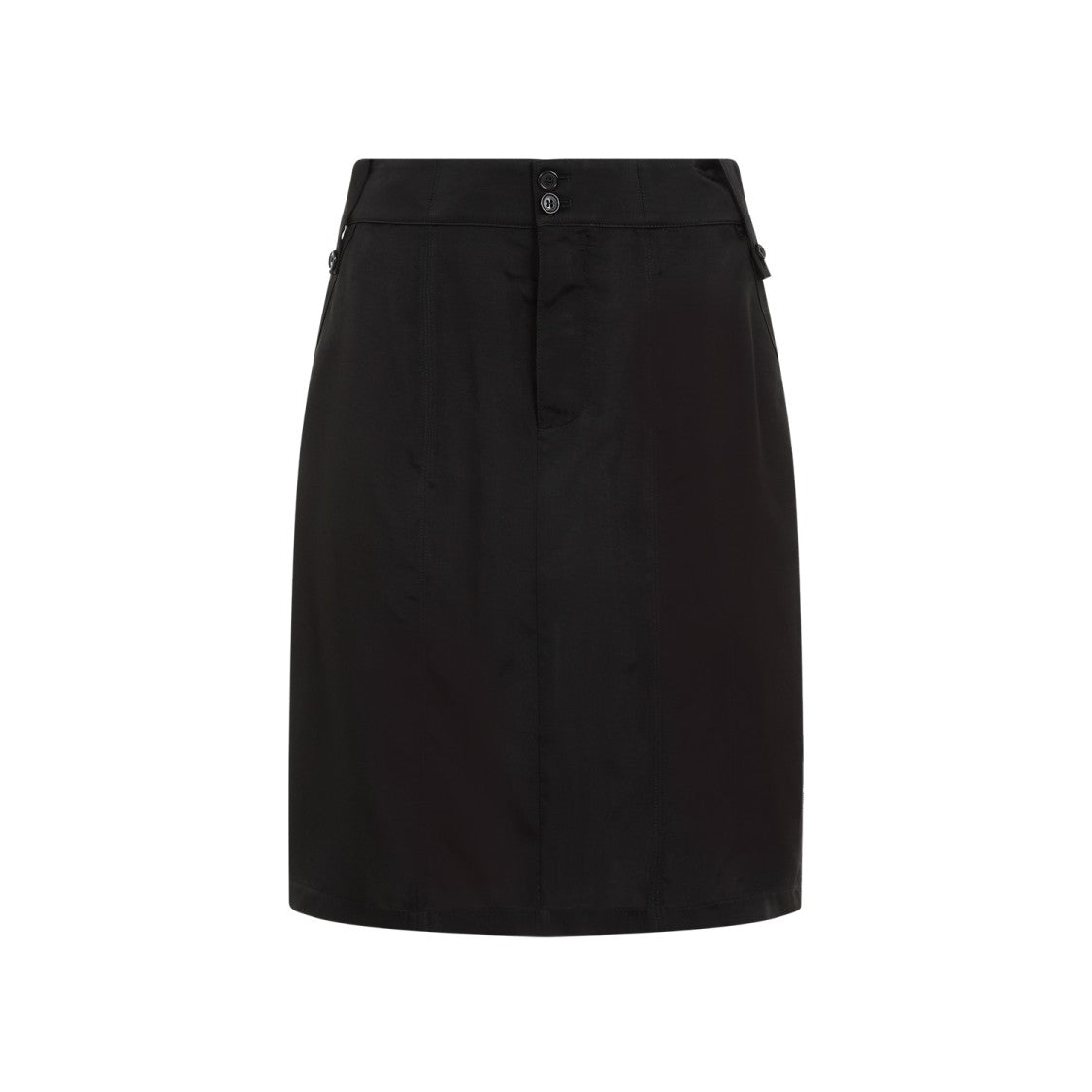 Saint Laurent Black Cupro Skirt